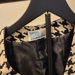 Black and Cream Houndstooth Dress